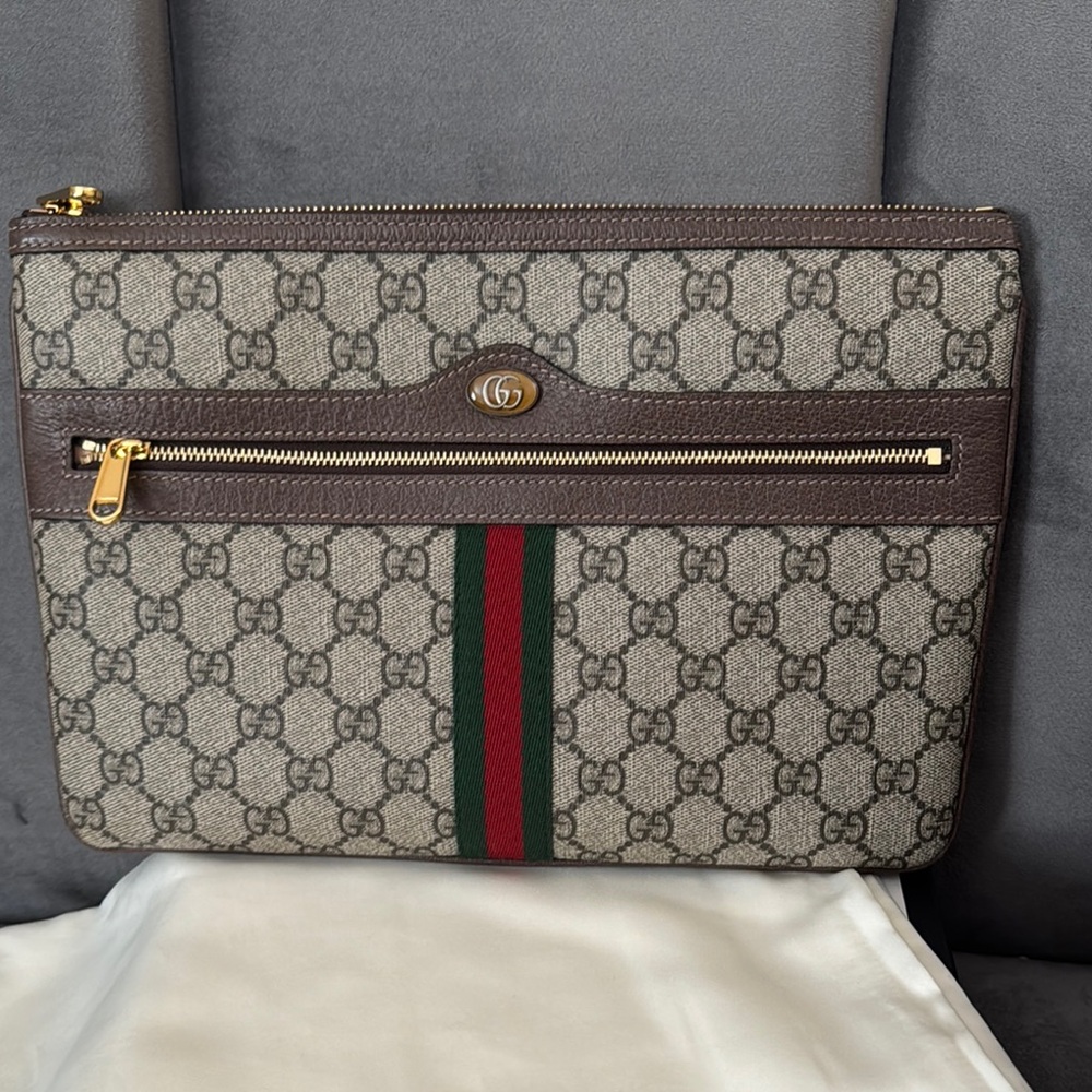 Gucci Ophidia GG Supreme Canvas Zip Pouch